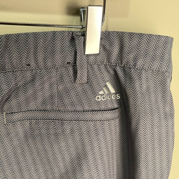 Adidas Golf Men's unique gray on gray flat front Pants 40 X 32 EUC - Picture 1 of 5